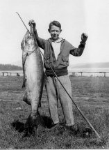 Jim Haigh with his First Tyee in 1926