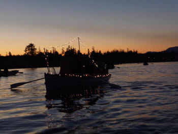 Decorated Tyee Boat at end of season