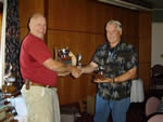 Dave Wardell receives the Benjamin Trophy at the 2008 AGM