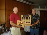 Dave Wardell accepts the Richard Murphy Trophy at the 2008 AGM